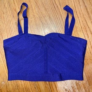 Blue bandage crop top